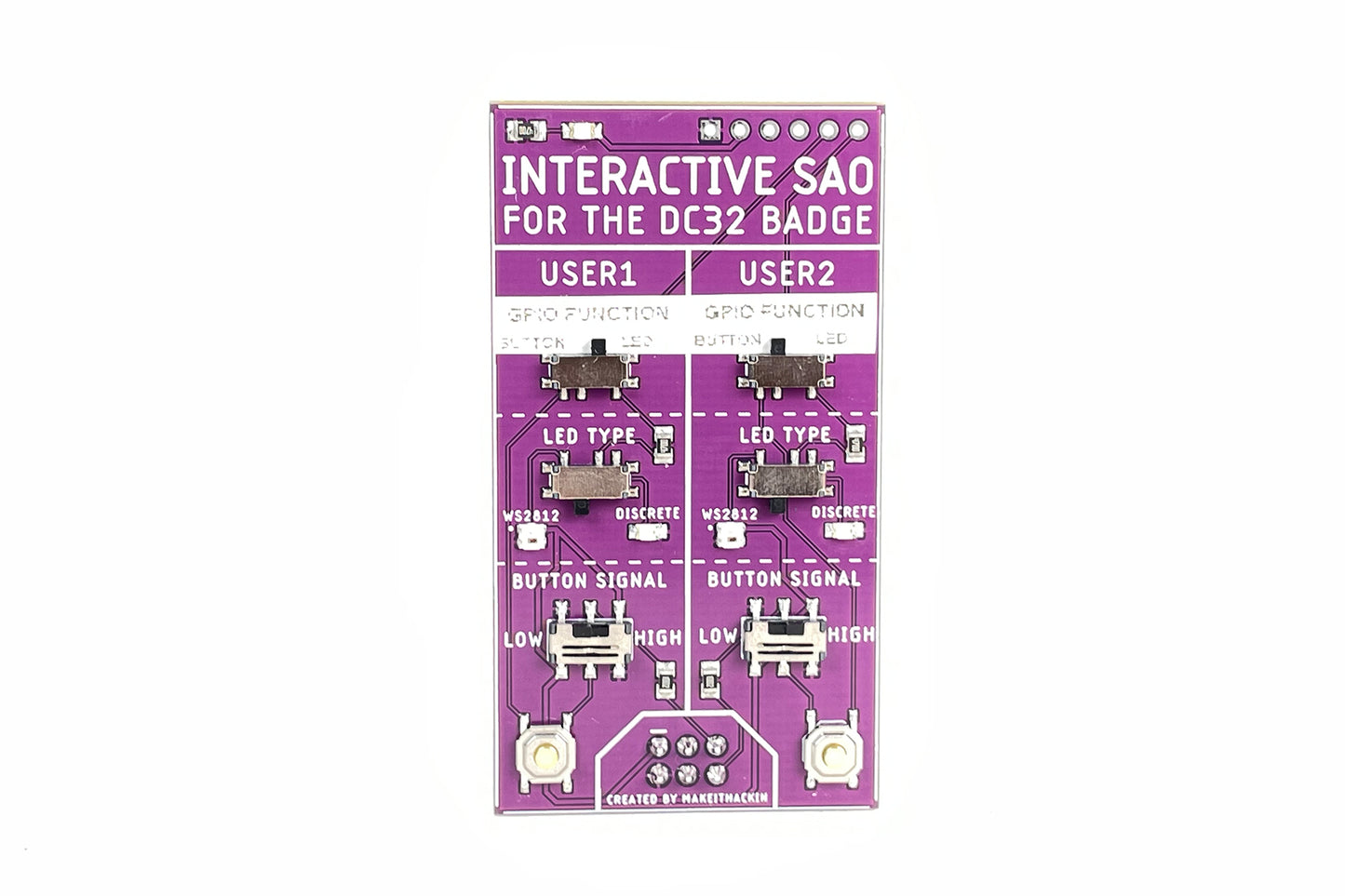 Interactive SAO for DC32 Badge