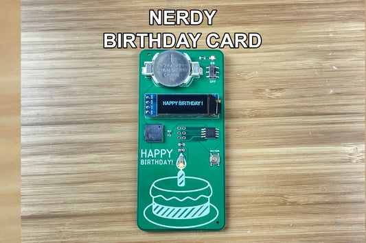 Nerdy Birthday Card with Interactive Candle and Sound!